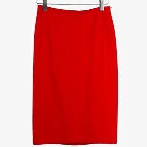 Untitled Red Stitch Accent Pencil Skirt